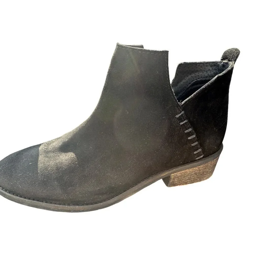 Diba Trus Black Suede Booties Women's Size 10 - Picture 6 of 10